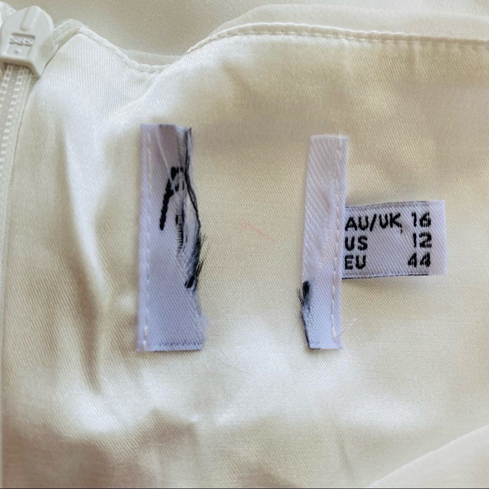 Princess Polly So Sweet White Chiffon Mini Dress Sz 12 NWOT - Picture 11 of 13